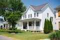 Average American residential home. Traditional American-style home with beautiful landscaping