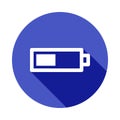 average charging level icon in Flat long shadow style