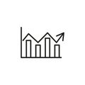 Average icon flat line symbol set Royalty Free Stock Photo