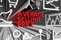 AVERAGE SELLING PRICE concept blurred background 3d