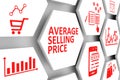 AVERAGE SELLING PRICE concept cell background 3d