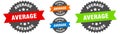 average sign. round ribbon label set. Seal Royalty Free Stock Photo