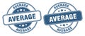 Average stamp. average label. round grunge sign Royalty Free Stock Photo