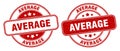 Average stamp. average label. round grunge sign Royalty Free Stock Photo