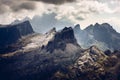 Averau peak at Nuvolau mountain range Dolomites UNESCO