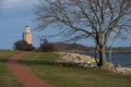 Avery Point Lighthouse Royalty Free Stock Photo