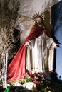 AVETRANA, ITALY - APRIL 19, 2019 - Exhibition of religious art during Holy Week. The statue of Christ