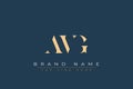 AVG abstract letter logo design Royalty Free Stock Photo