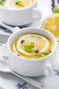 Avgolemono - delicious Greek chicken egg and lemon soup