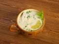 Avgolemono or egg-lemon Royalty Free Stock Photo