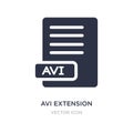 avi extension icon on white background. Simple element illustration from UI concept Royalty Free Stock Photo