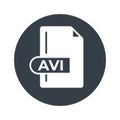 AVI File Format Icon. AVI extension filled icon