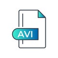 AVI File Format Icon. AVI extension gradiant icon