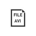 AVI File icon flat Royalty Free Stock Photo