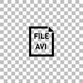 AVI File icon flat Royalty Free Stock Photo