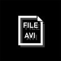 AVI File icon flat Royalty Free Stock Photo