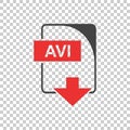 AVI Icon vector flat