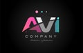 AVI a v i three letter logo icon design