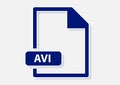 avi video file icon Royalty Free Stock Photo