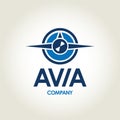 Avia company vector logo Royalty Free Stock Photo