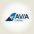 Avia company vector logo Royalty Free Stock Photo