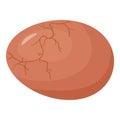 Avian broken egg icon cartoon vector. Crack eggshell