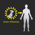 Avian Influenza vector logo icon