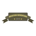 Aviation adventure 2018 icon logo, flat style