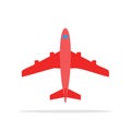 Aviation Aircraft Red Jet Airplane Illustration Vector Design Royalty Free Stock Photo