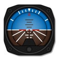 Aviation airplane attitude indicator - artificial gyroscope horizon