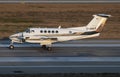 Aviation  Beechcraft B200 Super King Air D-IANA aircraft departure at Istanbul Ataturk Airport Royalty Free Stock Photo