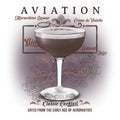 Aviation Cocktail New Orleans French Quarter Bourbon Street Louisiana