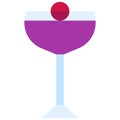 Aviation Cocktail icon, Alcoholic mixed drink vector