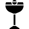 Aviation Cocktail icon, Alcoholic mixed drink vector