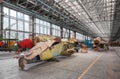 Aviation factory of military aircraft . Assembly of the Russian multirole fighter.