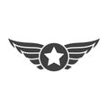 Aviation gray emblem, badge or logo Royalty Free Stock Photo