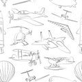 Aviation Icons Set pattern