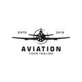 Aviation Logo Design Template Idea Royalty Free Stock Photo