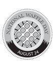 National Waffle Day Sign and Badge f