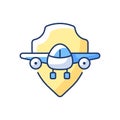 Aviation safety RGB color icon