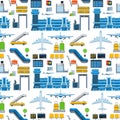 Aviation seamless pattern background vector airline graphic airplane airport transportation fly travel symbol