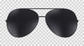 Aviator police isolated sunglasses .