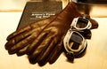 Aviator`s flying log book. Log book, pilot gloves and glasses