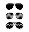 Aviator Sunglasses Flat Icon. Logo Template. Abstract