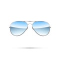 Aviator sunglasses isolated on white. Vector