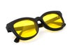 aviator yellow sunglasses isolated on white Royalty Free Stock Photo