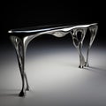 Avicii-inspired Console Table: A Playful Yet Macabre Design In Liquid Metal
