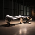 Avicii-inspired Liquid Metal Bench With Distorted Form And Dramatic Lighting