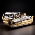 Avicii-inspired Liquid Metal Couch In Gold Foil - 2d Model By Mike Campau