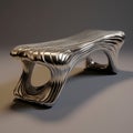 Avicii-inspired Silver Bench With Wave Pattern